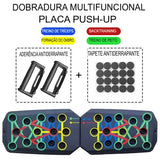 Placa Push-Up Multifuncional Dobrável com Alças – Treinamento Completo em Qualquer Lugar!